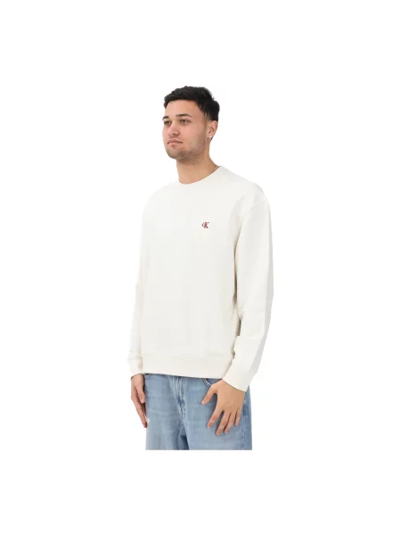 Bluza z czystej bawełny Calvin Klein Jeans beżowa