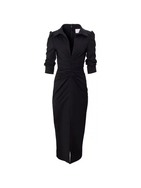 Rochie midi Carolina Herrera cu volane negru