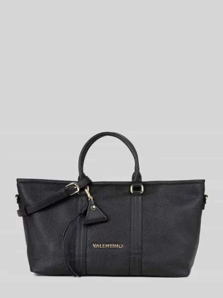 Torba shopper z odpinanym paskiem na ramię model MAURY' Valentino czarna