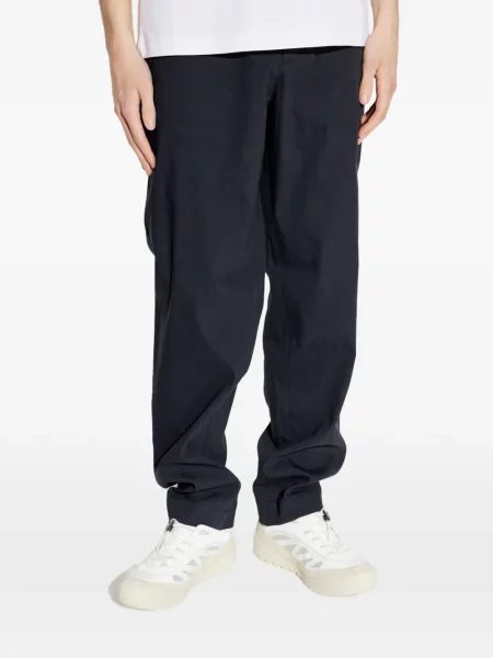 Lenvászon nadrág Moncler autogrammal kék