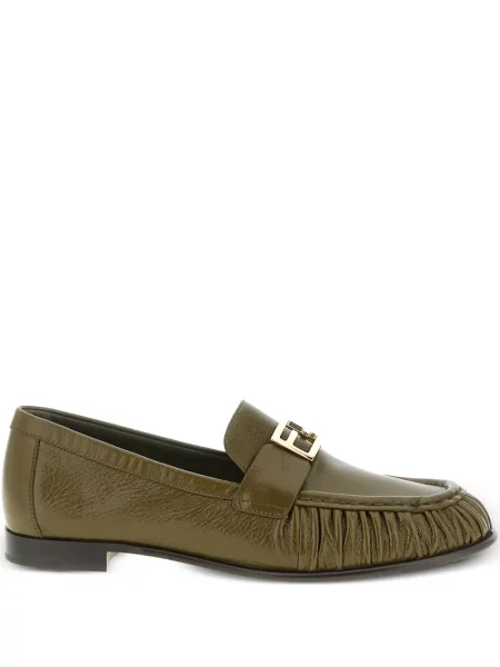 Loafersy Fendi zielone