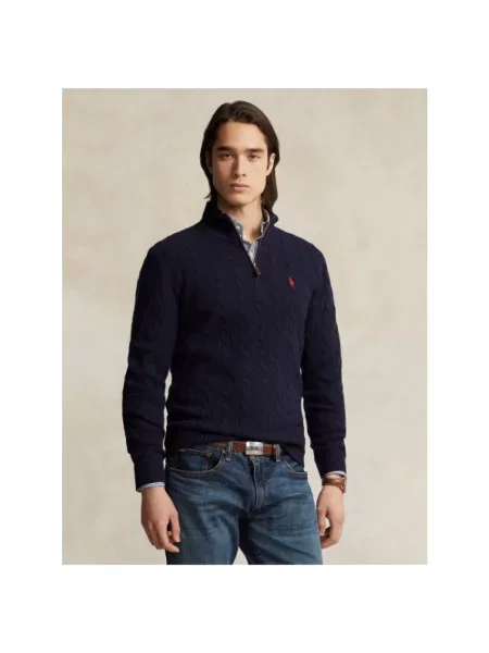 Sweter Polo Ralph Lauren z kaszmiru niebieski