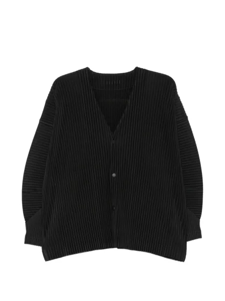 Cardigan Homme Plisse Issey Miyake cu decolteu în V negru