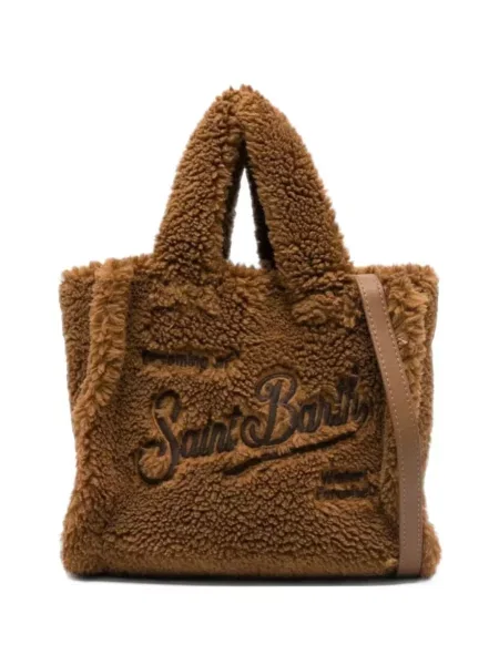 Hanorac din fleece Mc2 Saint Barth cu broderie din fleece maro