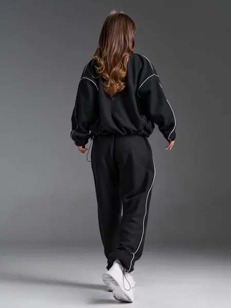 Флисовый спортивный костюм Issa Plus черный