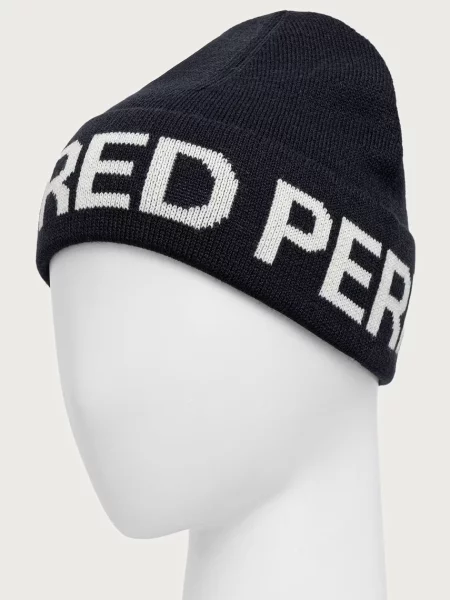 Fred Perry σκούφος beanie με μαλλί μπλε