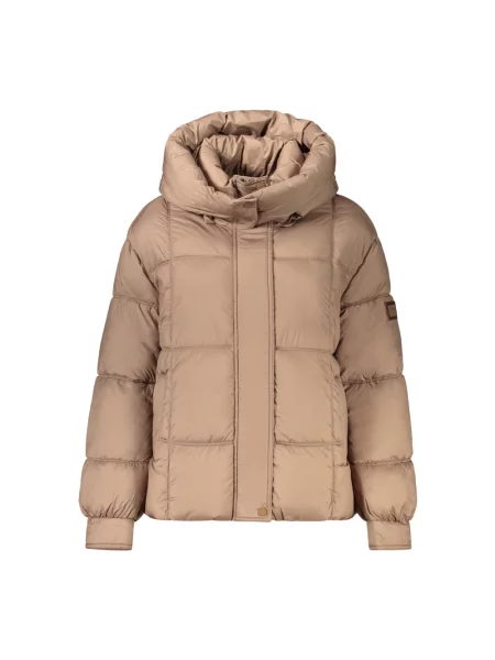 Krótka kurtka jeansowa Pepe Jeans brązowa