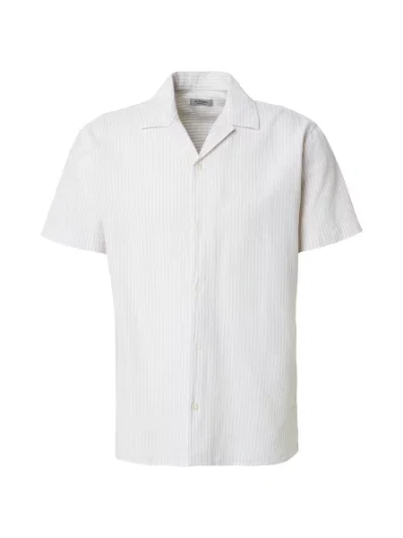 JJ Rebel Cămașă JREBMOSS SUNNY bej alb