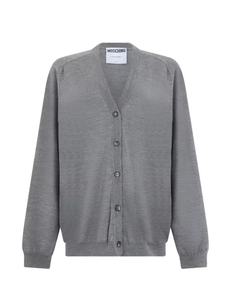 Cardigan Moschino cu decolteu în V gri