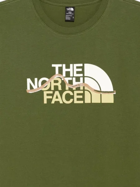 Tricou The North Face cu autograf verde