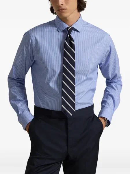 Șapcă Polo Ralph Lauren cu broderie din țesătură twill în carouri albastru