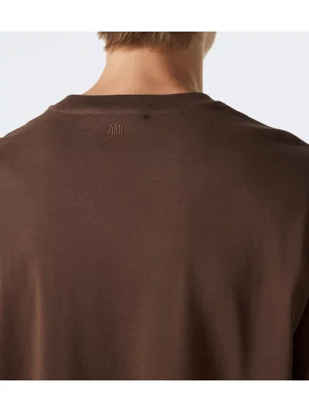 Tricou Ami Paris din jerseu maro