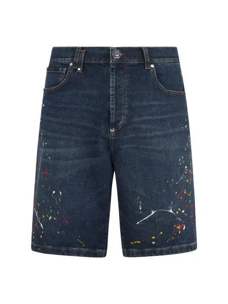 Szorty jeansowe Philipp Plein niebieskie