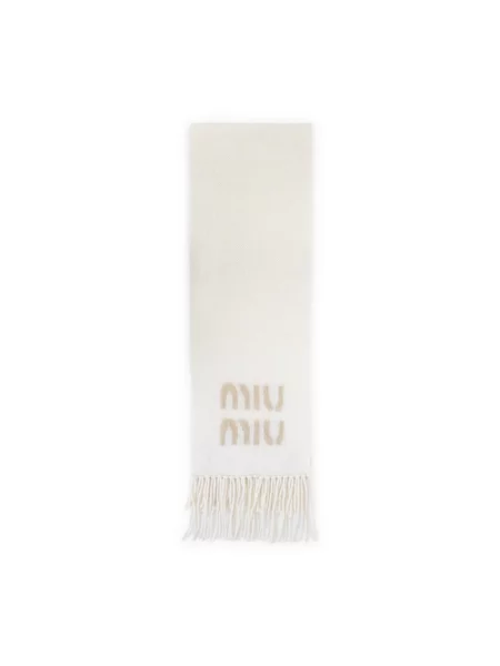 Szal Miu Miu wełniana biała