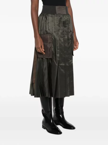 Fustă midi Sacai verde