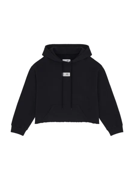 Bluza z kapturem Mm6 Maison Margiela z kapturem czarna