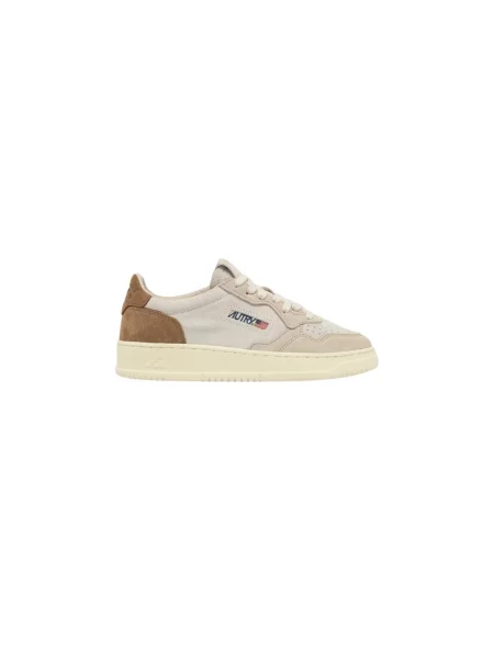Sneakersy Autry sznurowane skórzane białe