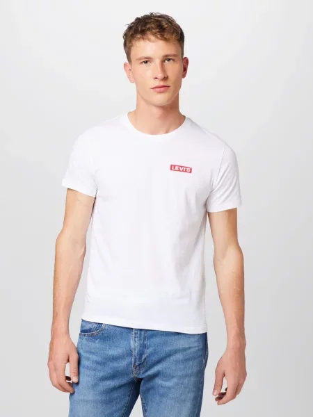 LEVI'S Tricou roșu / negru alb