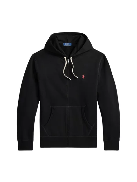 Bluza rozpinana Polo Ralph Lauren z logo polarowa czarna