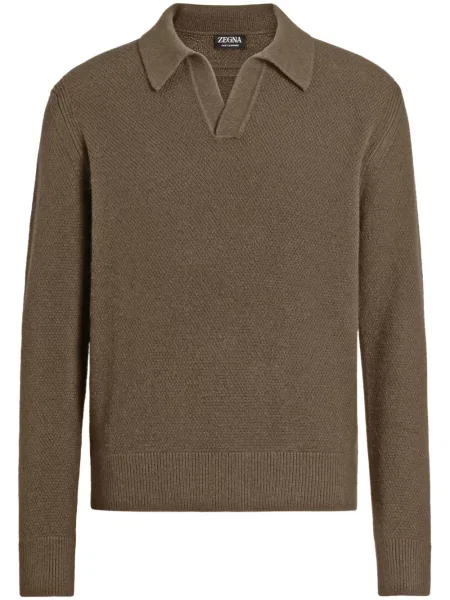 Polo Zegna din cașmir maro