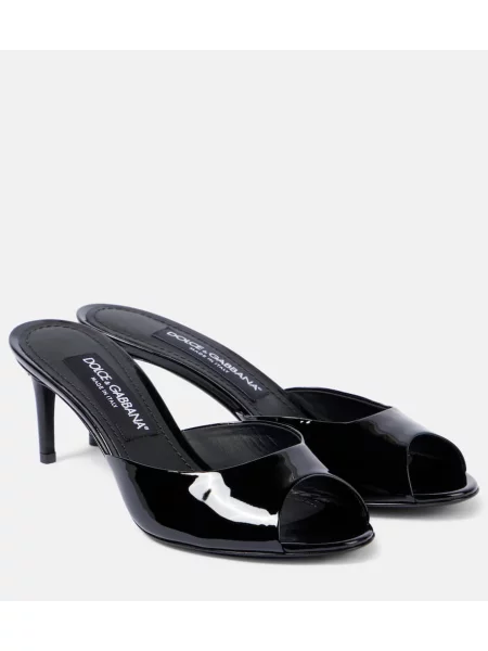 Sandale Dolce&gabbana din piele de lac negru