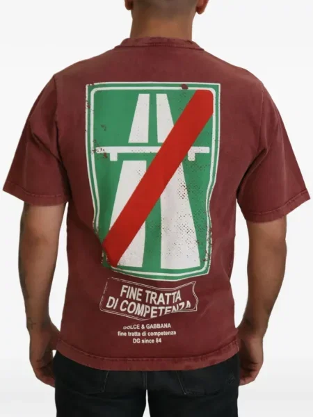 Tricou Dolce & Gabbana cu imagine roșu