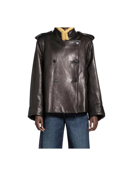 Kurtka skórzana Khaite czarna