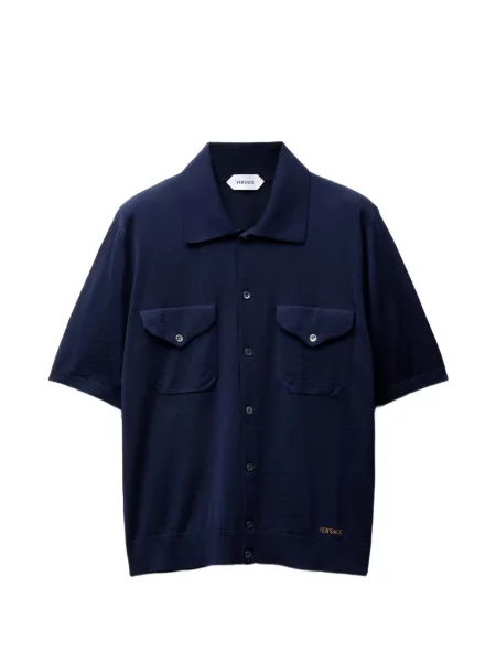 Cămașă Versace de lână albastru