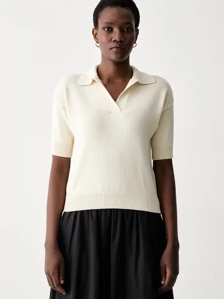 Tricou polo Weekend Max Mara bej