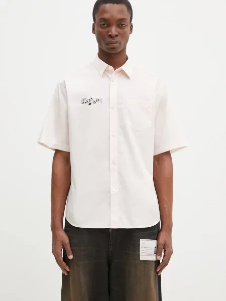 Undercover camasa din Shirt barbati cu guler clasic regular roz