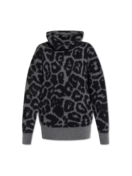 Lniany sweter z golfem Stella Mccartney do golfa szary
