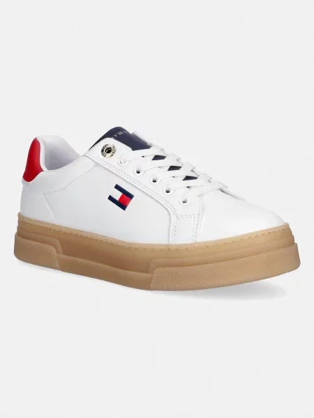Tommy Hilfiger sneakers pentru copii alb