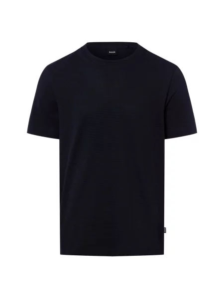 BOSS t-shirt granatowy gładki niebieska