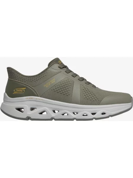 Buty do biegania Skechers Slip-Ins BOBS Sport Arc Waves Remix Feel Grounded zielony oliwkowy 40 biały