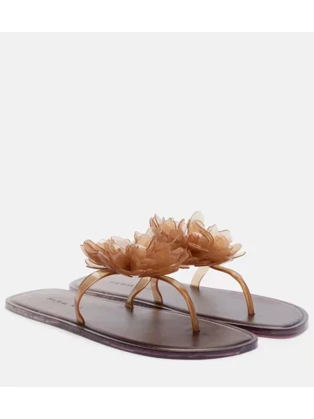 Chiloți tanga Farm Rio cu model floral maro