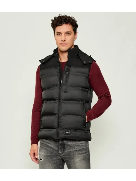 Karl Lagerfeld Szteppelt mellény fekete