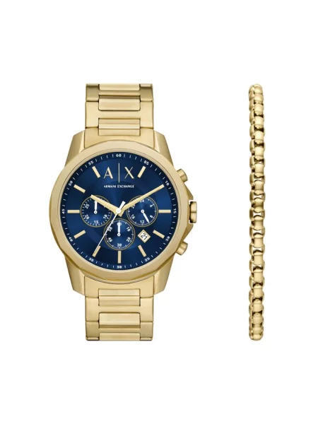 Armani Exchange Zegarek Banks Złoty żółty