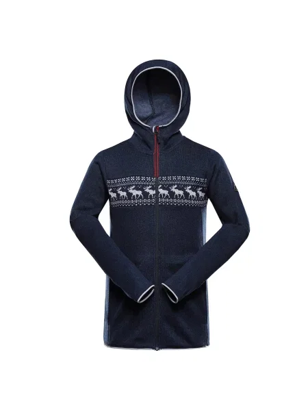 Bluza polarowa z kapturem Alpine Pro Nores niebieska