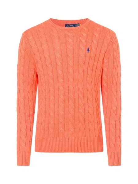 Sweter Polo Ralph Lauren z długim rękawem casual pomarańczowy