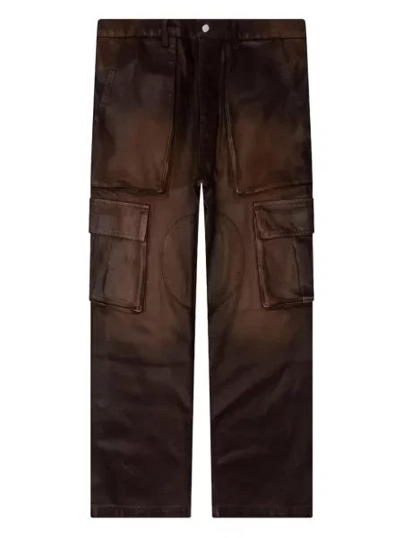 Pantaloni cargo Nahmias cu aplicații maro