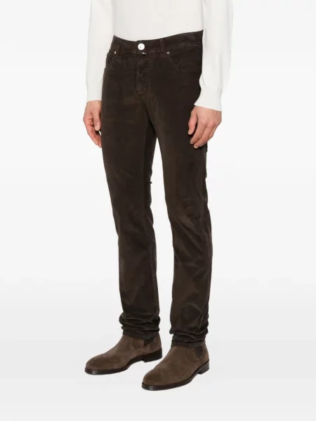 Pantaloni Jacob Cohën de catifea cord maro