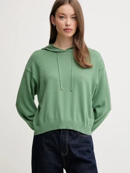 Пуловер United Colors of Benetton от лека материя зелено