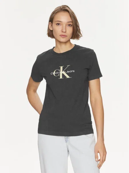 Тениска Calvin Klein Jeans черно