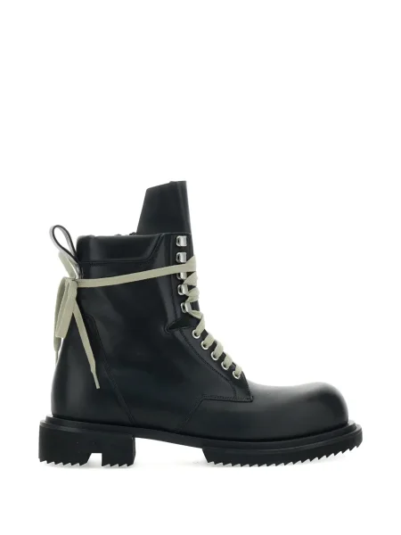 Botine Rick Owens cu șireturi din dantelă negru