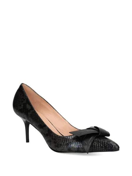 Pantofi cu toc Love Moschino cu funde negru