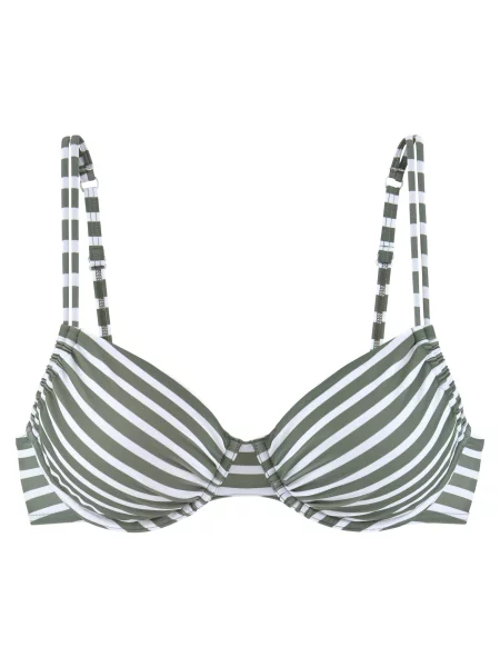 VENICE BEACH Sutien costum de baie Summer gri piatră alb