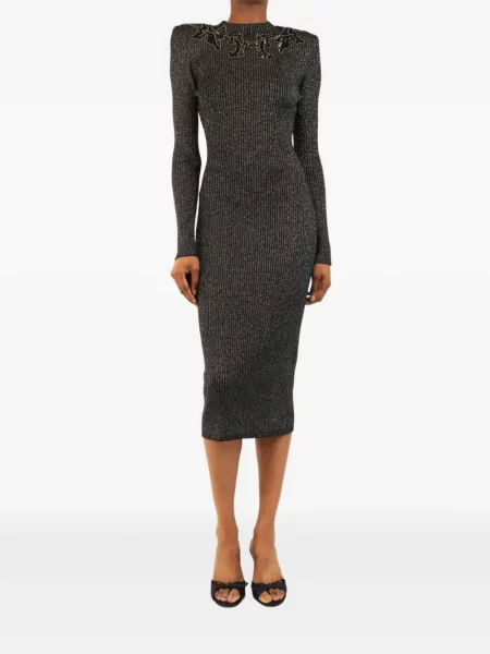 Rochie midi Christopher Kane tricotate negru