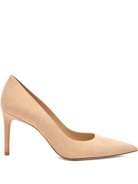 Pantofi cu toc Stuart Weitzman din piele de căprioară roz