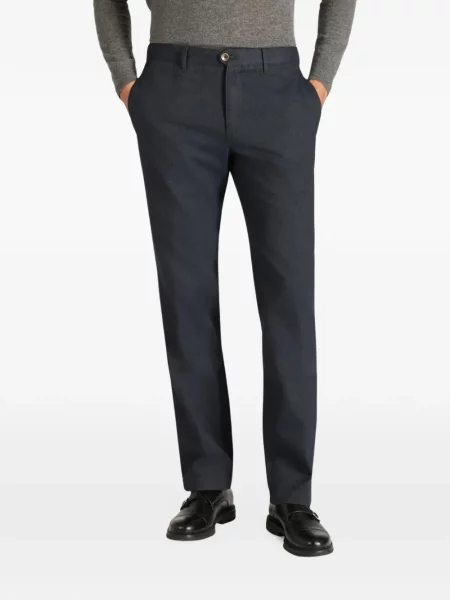 Pantaloni Incotex cu autograf albastru
