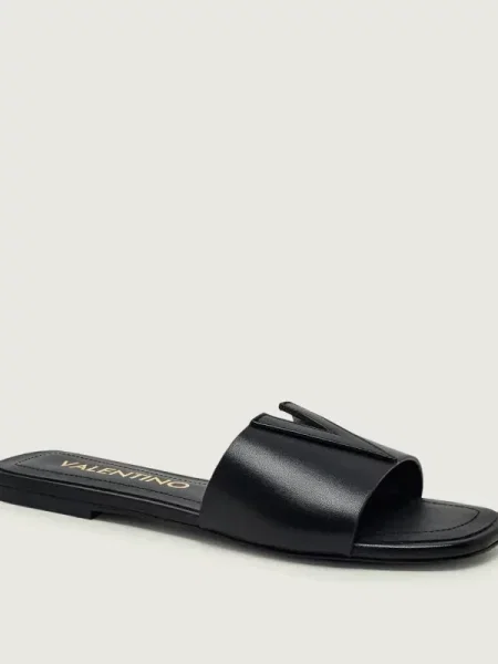 Valentino De piele șlapi negru